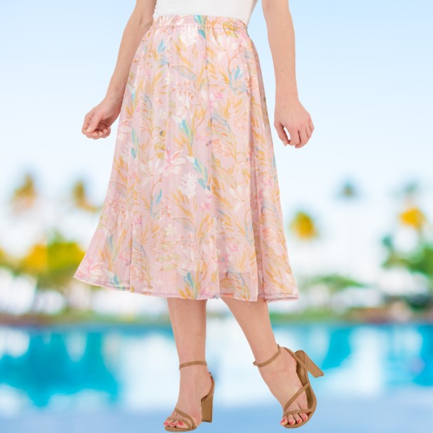 skirt, floral, comfortable, elasticated