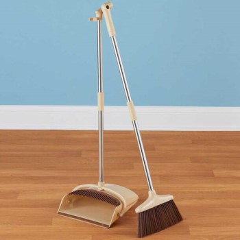 Standing Broom and Dustpan Set