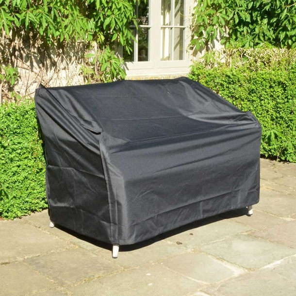 3-Seater Metal Garden Bench with cover