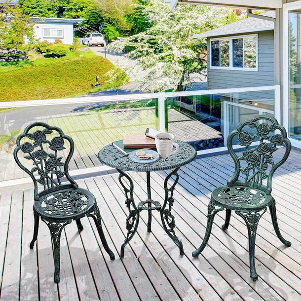 garden, patio, table, chair