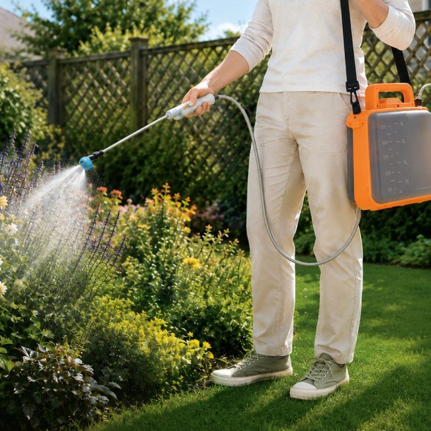 garden, water, plants, spray