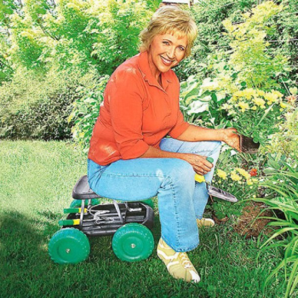 stool, wheels, gardening