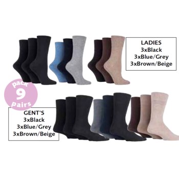 Gentle Grip Socks (Set of 9)