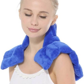 Microwavable Neck & Shoulder Heat Wrap - Blue