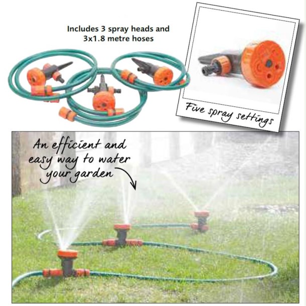 adjustable, sprinkler, garden, system