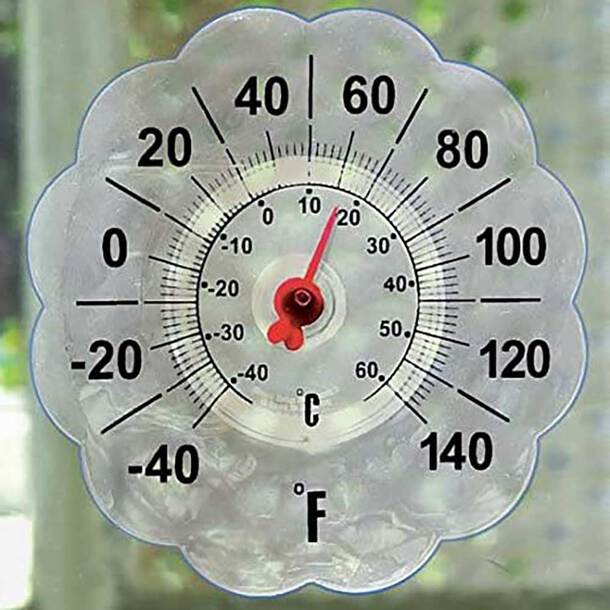 thermometer, temperature, window