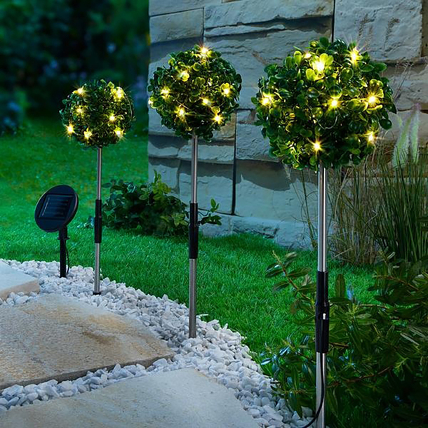 solar, topiary, garden, light