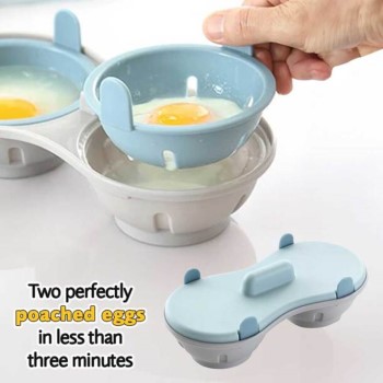 Double Microwave Egg Poacher