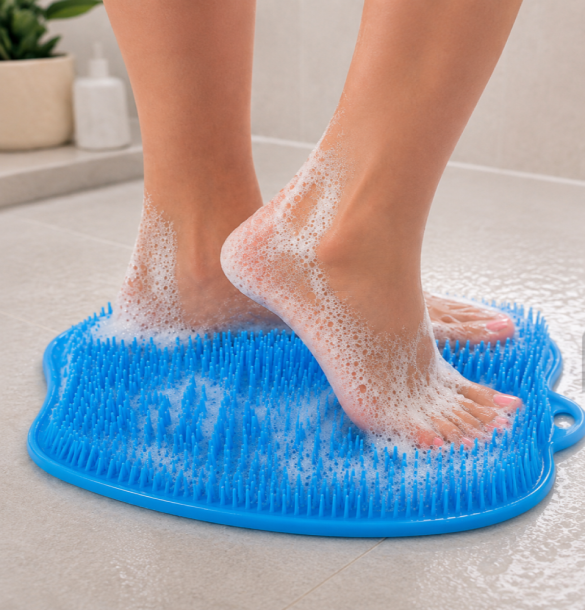 foot, back scrubber, suction cups