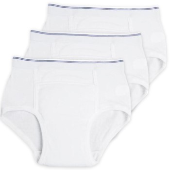 Staydry Underwear Gents Plain White Briefs (Set of 3)